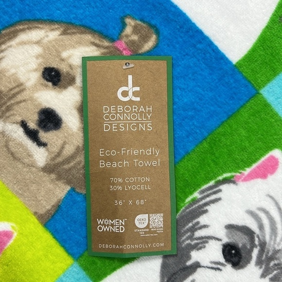 Deborah Connolly - *Last One* ‘Dog Breeds’ Beach Towel. 36” x 68”. NWT. Firm! - Picture 2 of 4